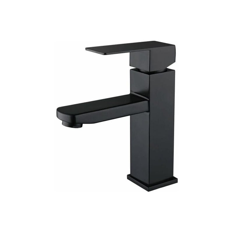 Czarny kran zlewozmywakowy ze stali nierdzewnej, regulowany do ciepłej i zimnej wody - pasuje do otworów o średnicy 3,2-3,8 cm - 1 sztuka, czarny