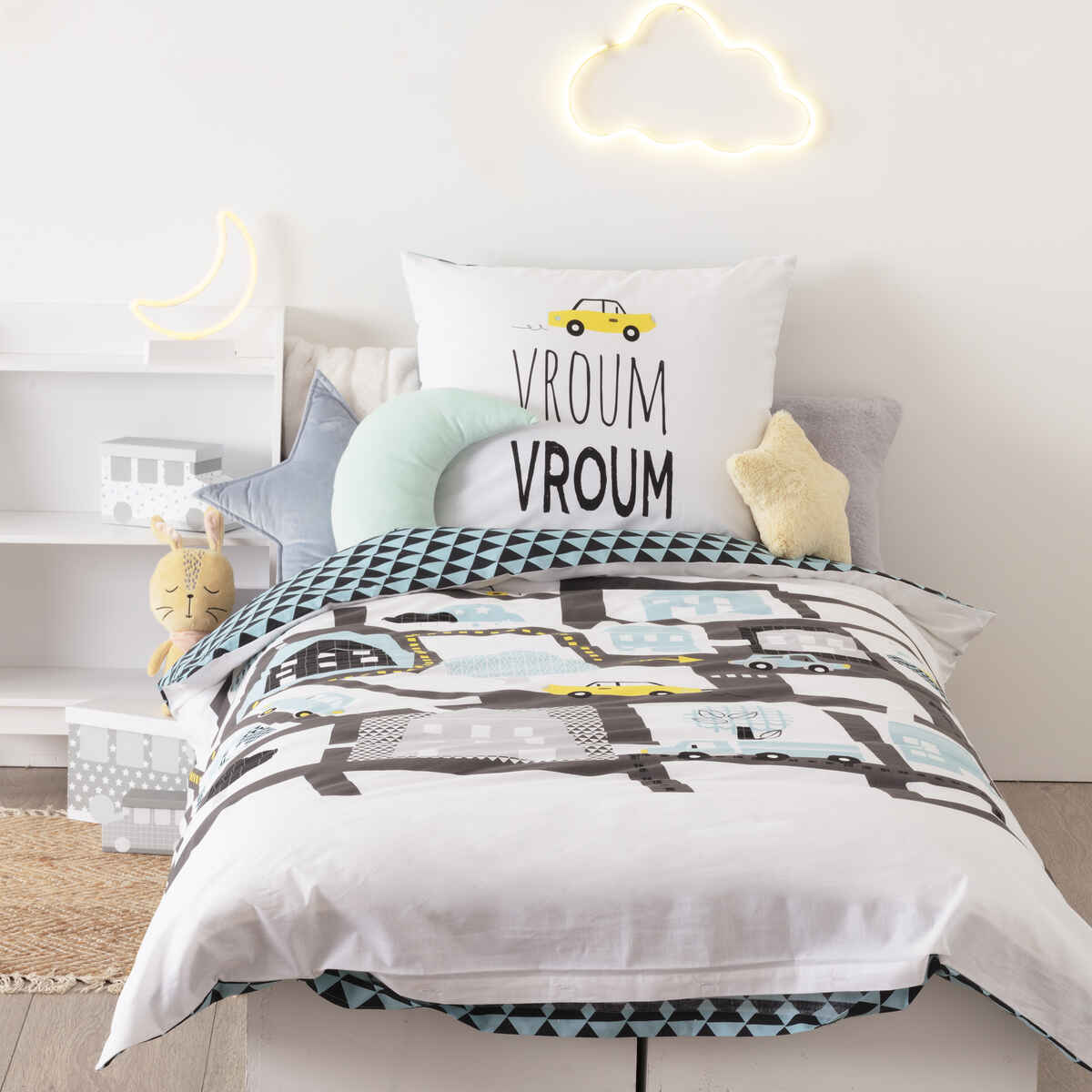 Juego de cama infantil «route» - algodón 140 x 200 cm - atmosphera créateur d'intérieur