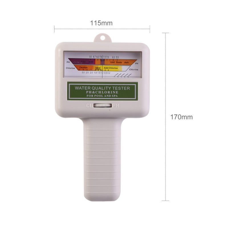 Medidor de pH e cloro CL2, analisador de qualidade da água para piscinas, spas e aquários, ferramenta de teste de pH e cloro compatível com água. - 7