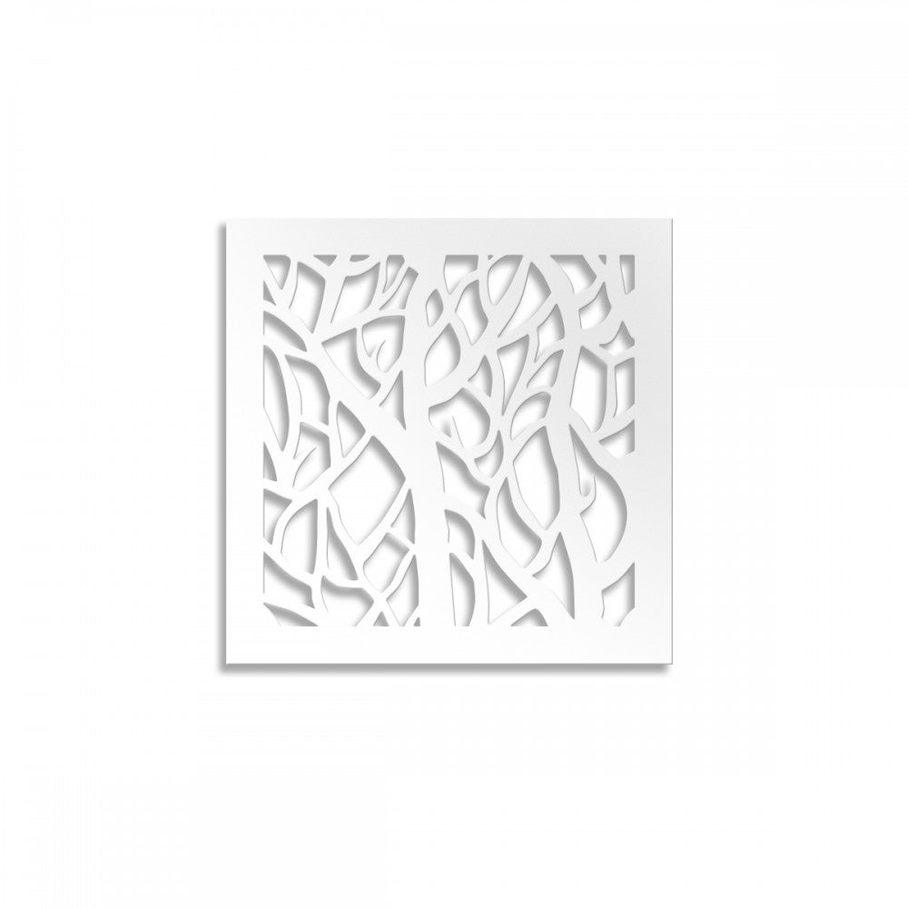 FOREST - Panel perforowany - kolor BIAŁY parasol przeciwsłoneczny o wymiarach 48x48 cm - grubość 10 mm