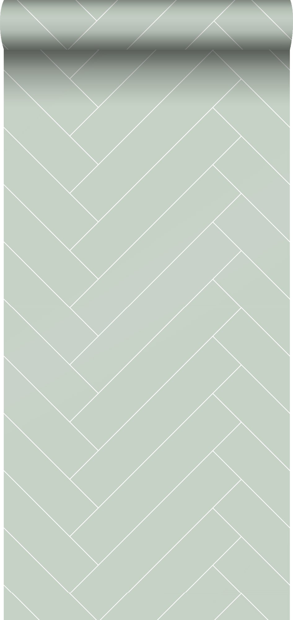Papel pintado chevron menta verde y blanco - 0,53 x 10,05 m - estahome