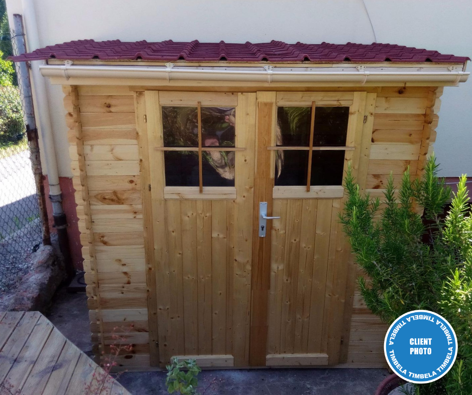 Abri de jardin en bois- porte verrouillable de haute qualité - Stockage extérieur l204xL142xH200cm/2.22m2- Petit abri à outils TIMBELA M311F - 6