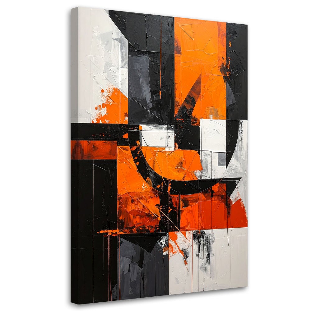 Obraz do salonu biura kuchni, Abstrakcyjne kształty pomarańczowy 40x60