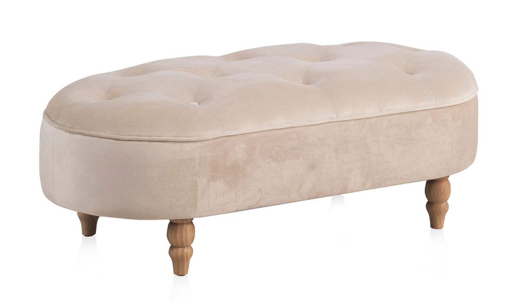 Tabouret Rond En Velours Côtelé Rose .44 X H.35 Cm - Gamm Vert