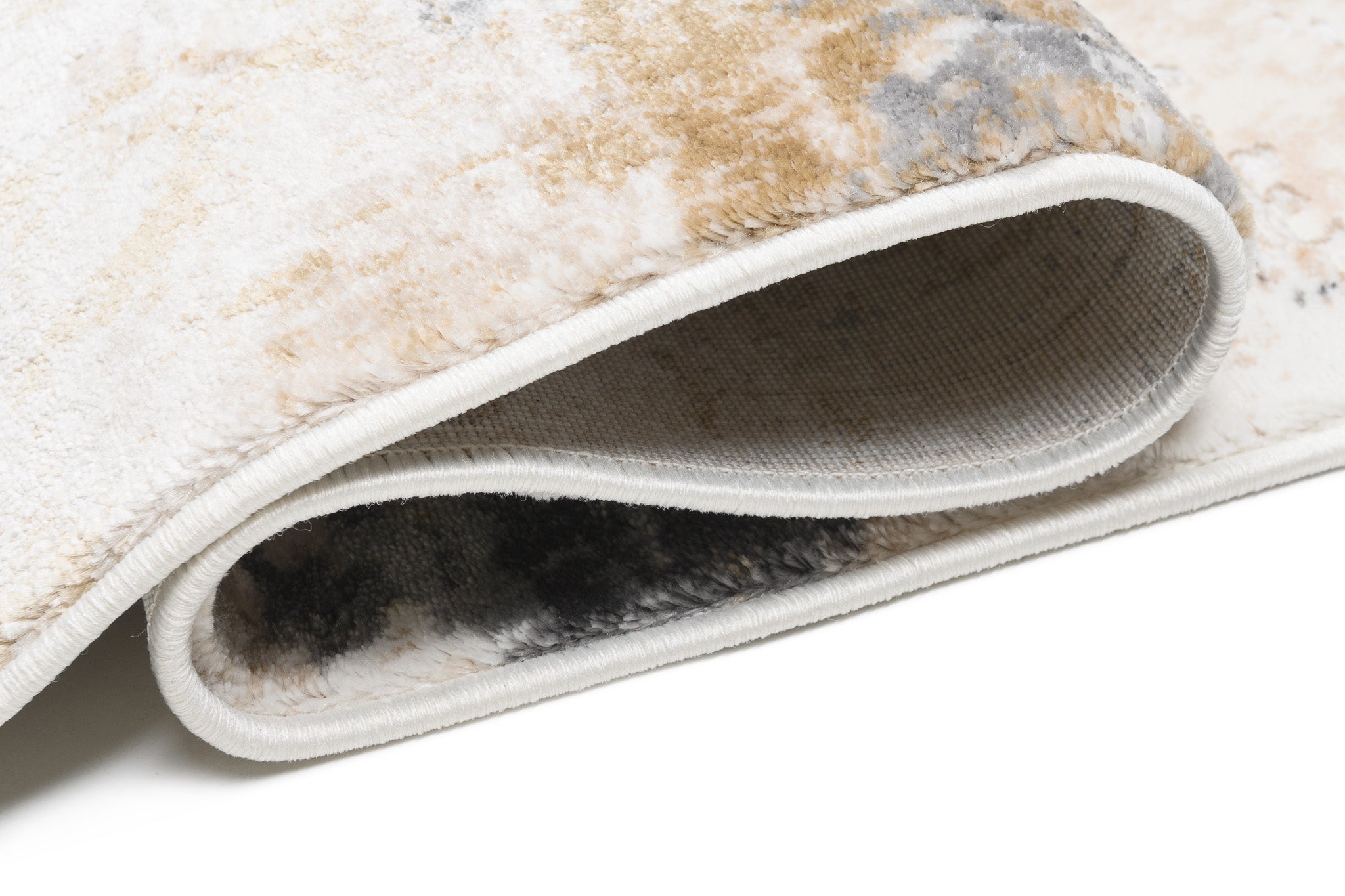 TAPISO Hera Tapis Salon Chambre Brillant Crème Beige Gris Foncé Abstrait Moucheté Effet 3D OEKO-TEX Résistant 80 x 150 cm - 3