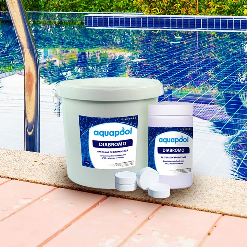 Diabromo 20g Pastilhas de Bromo Limpeza Lenta Piscinas Spas Ampla Gama de pH Temperatura e Conforto - 5 kg - 2