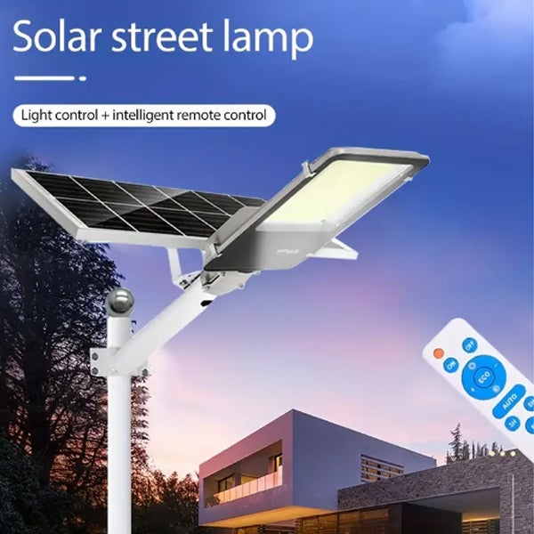 Luz solar exterior com painel solar ajustável/comando, refletor de 120 LEDs 15000mAh/200W com sensor de movimento para entrada, jardim - 3