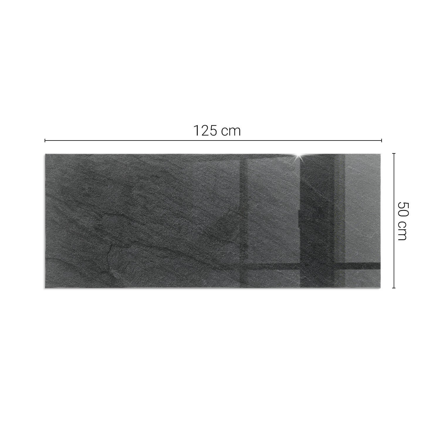 Szkło hartowane na podłogę pod kominek - 125x50 cm - Tekstura kamiennej powierzchni - TULUP - 2