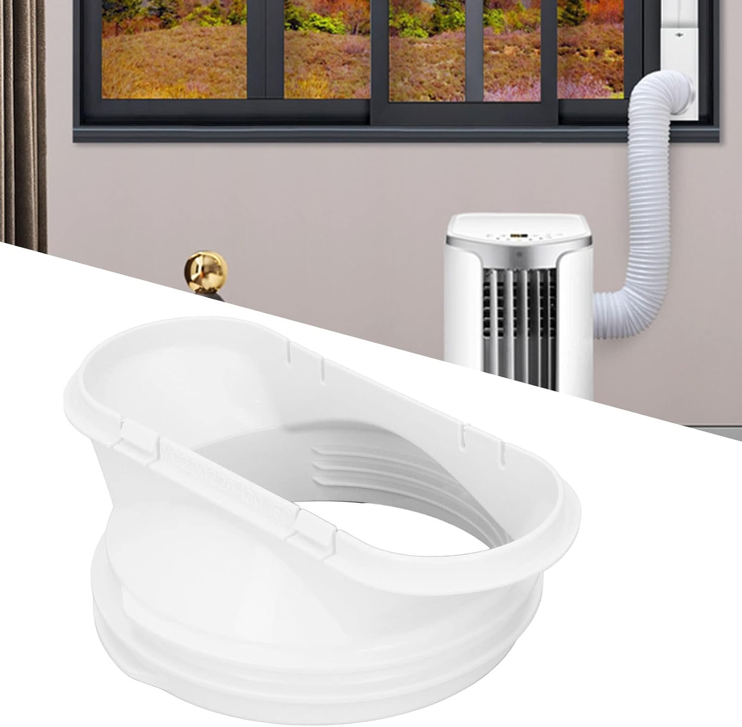 Adapter interfejsu rury wylotowej klimatyzatora 130 mm / 5 cali, złącze dyszy płaskiej, interfejs złącza rury okiennej