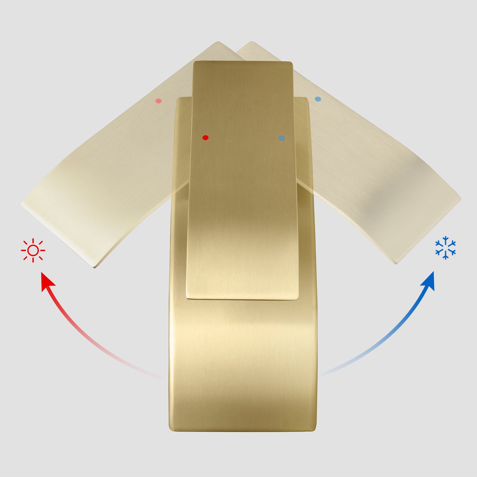 CECIPA MAX Mitigeur de lavabo en cascade Robinet dorée de salle de bain Robinet de lavabo Acier inoxydable Robinetterie Lave-mains - 2