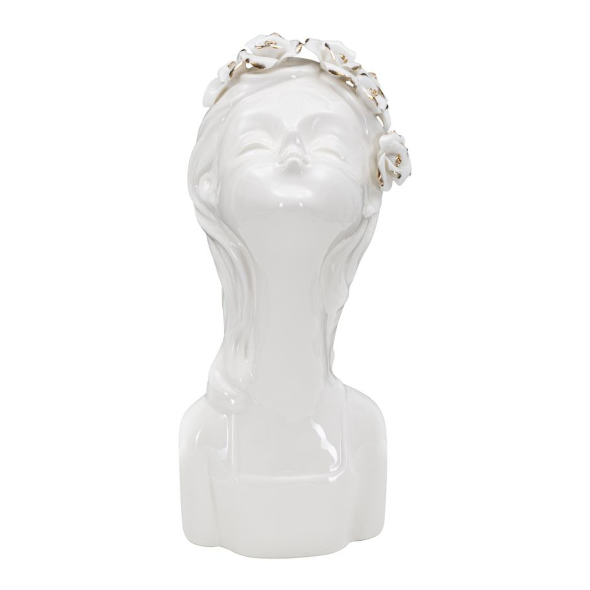 Wazon Dekoracyjny Twarz 33, Porcelana, Biały, Seven Design
