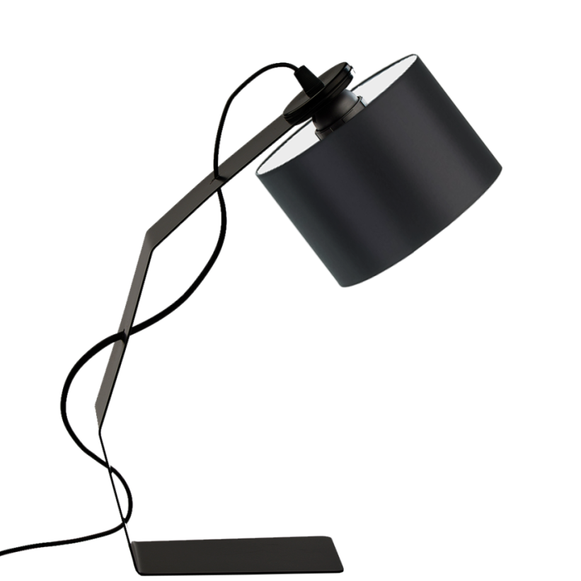 Lampka nocna na biurko lampa biurkowa LED z abażurem walec BLACHA