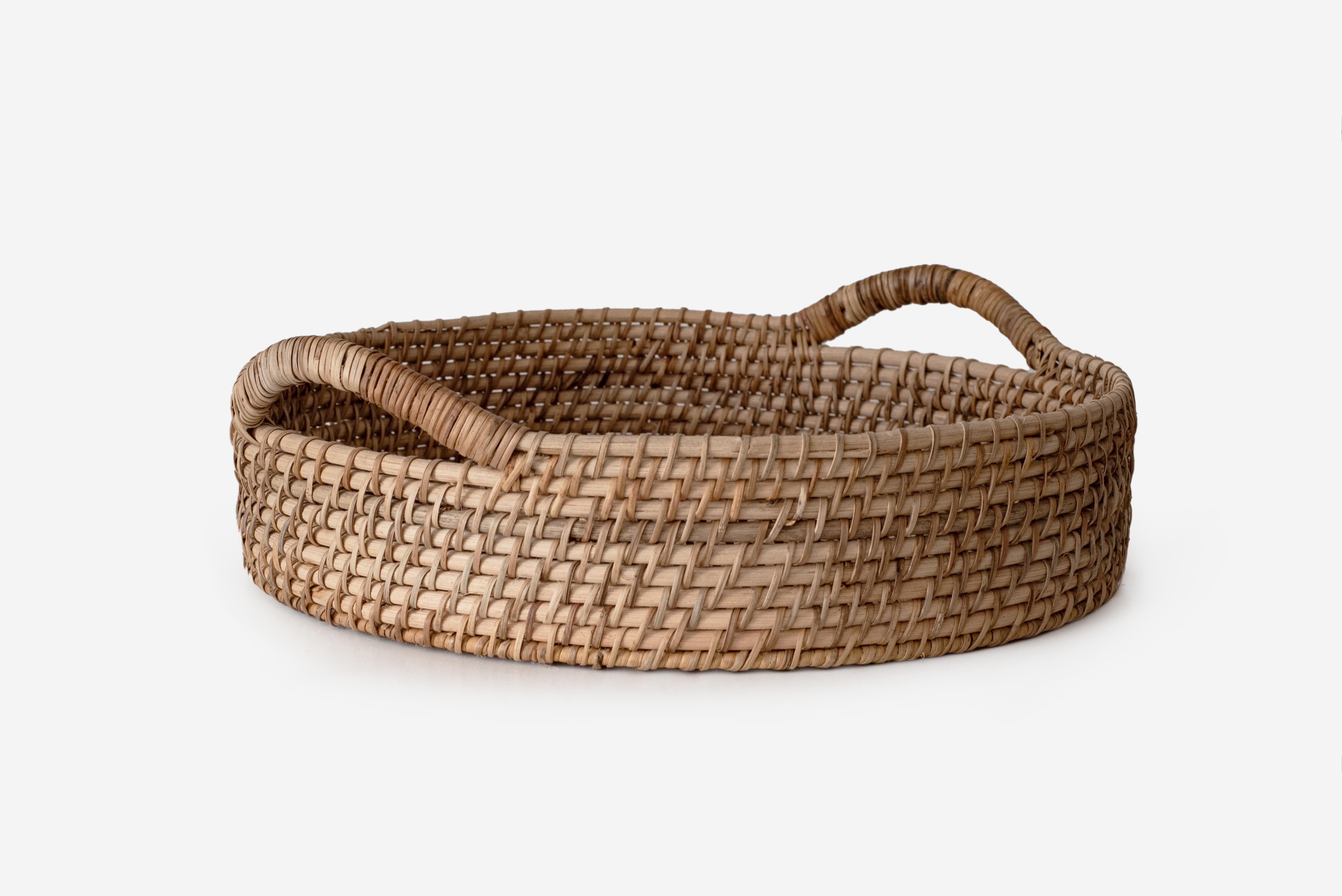 TACKA Z WŁÓKNA NATURALNEGO Z UCHWYTAMI Ø40X10CM