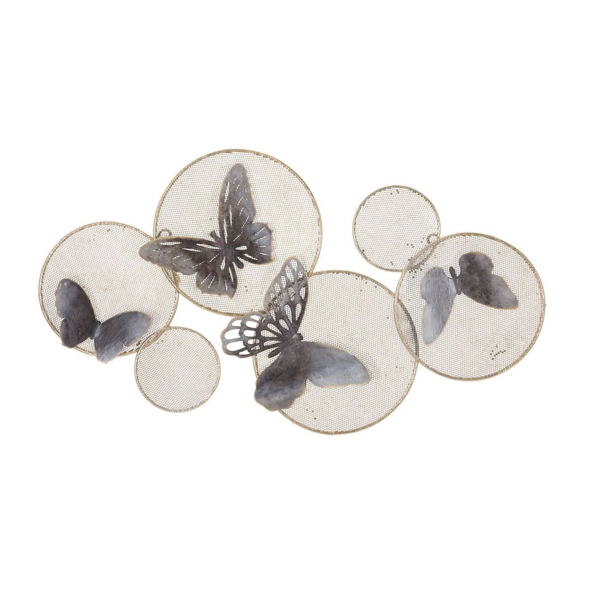 Metalowa Dekoracja 3D Motyl 15, Metal, Wielokolorowy, Seven Design