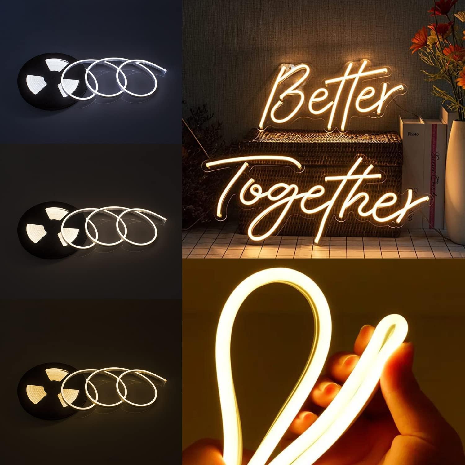 NEONFLEX LED flessibile IP65 24v 12w/m TAGLIO OGNI 1CM - Bobina 5m (Bianco Neutro 4000K) - 3