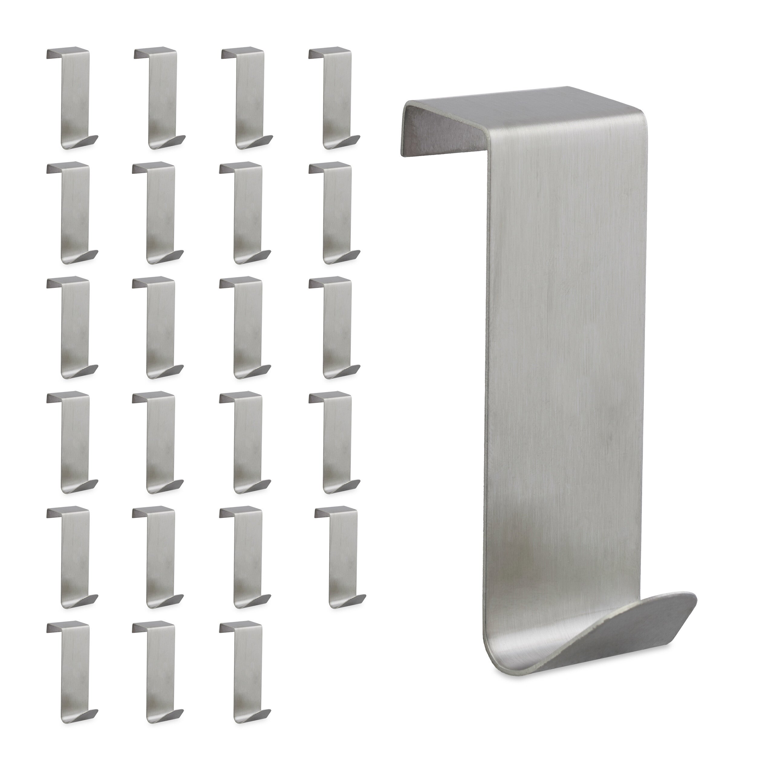 Relaxdays Pack 24 Ganchos para Puerta y Armario, Perchas Colgar