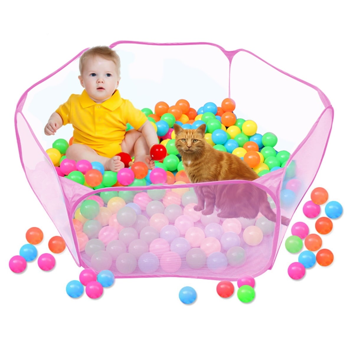 SWANEW Parc Bébé Plastique 14 Panneaux Pour Enfants - Clôture Pliant De Protection Bebe Enfants Gris Et Blanc 82521388