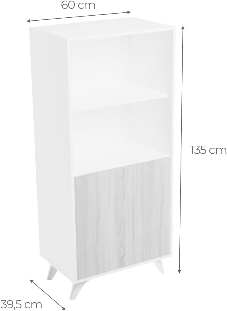 Etagère de cuisine, étagère pour micro-ondes, étagère ouverte 2 grilles et plusieurs étagères 80x30x142cm, couleur noir et bois - 8
