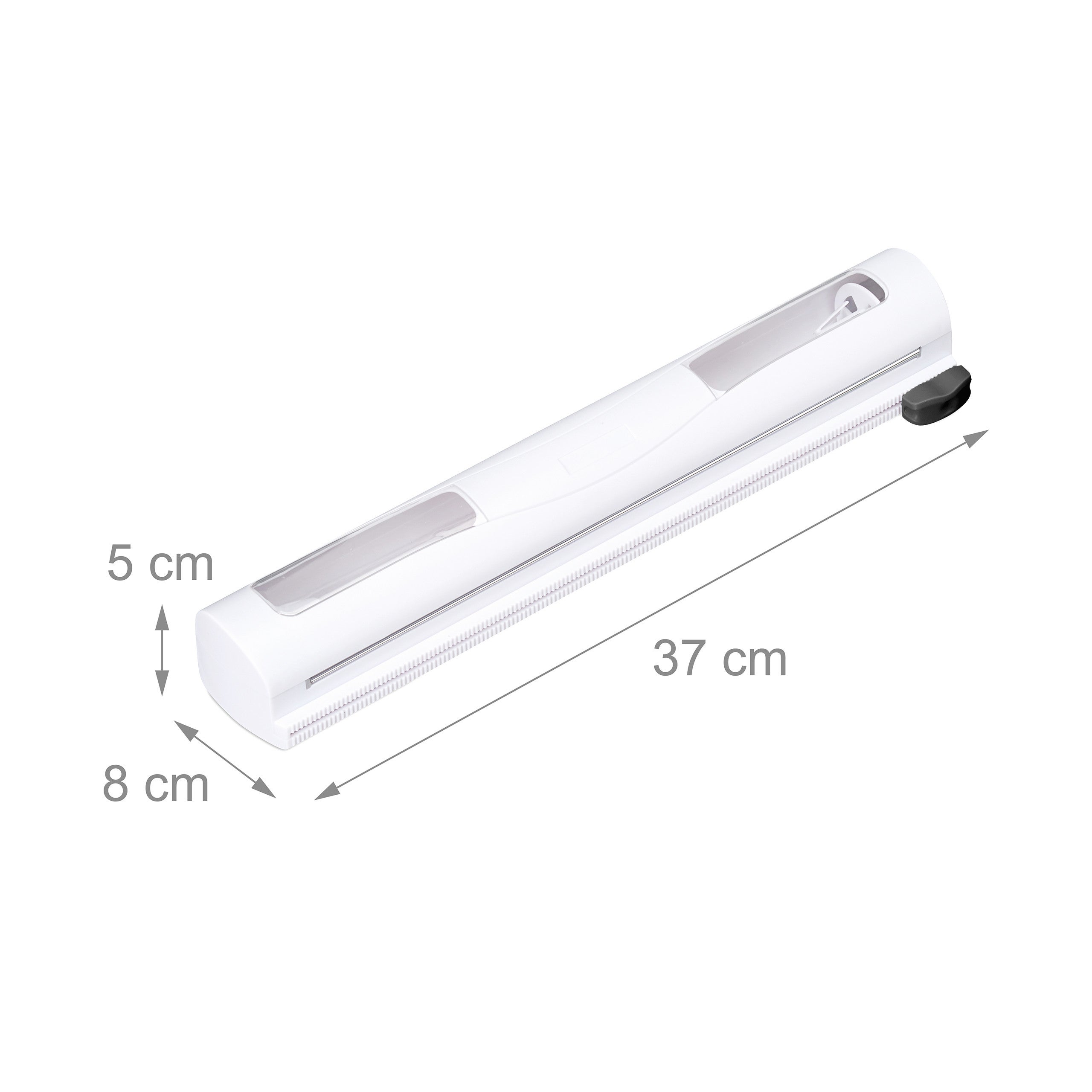 Relaxdays Set da 2 Taglia Pellicola da Cucina, Dispenser Porta Rotoli Plastica & Alluminio, HxLxP: 5 x 37 x 8 cm, Bianco - 4