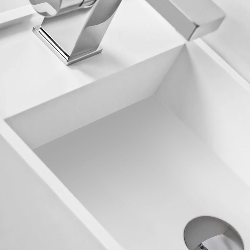 EASY 40 DROITE - Lave-mains suspendu en Solid Surface 40 x 25 x 20(h) cm - 3