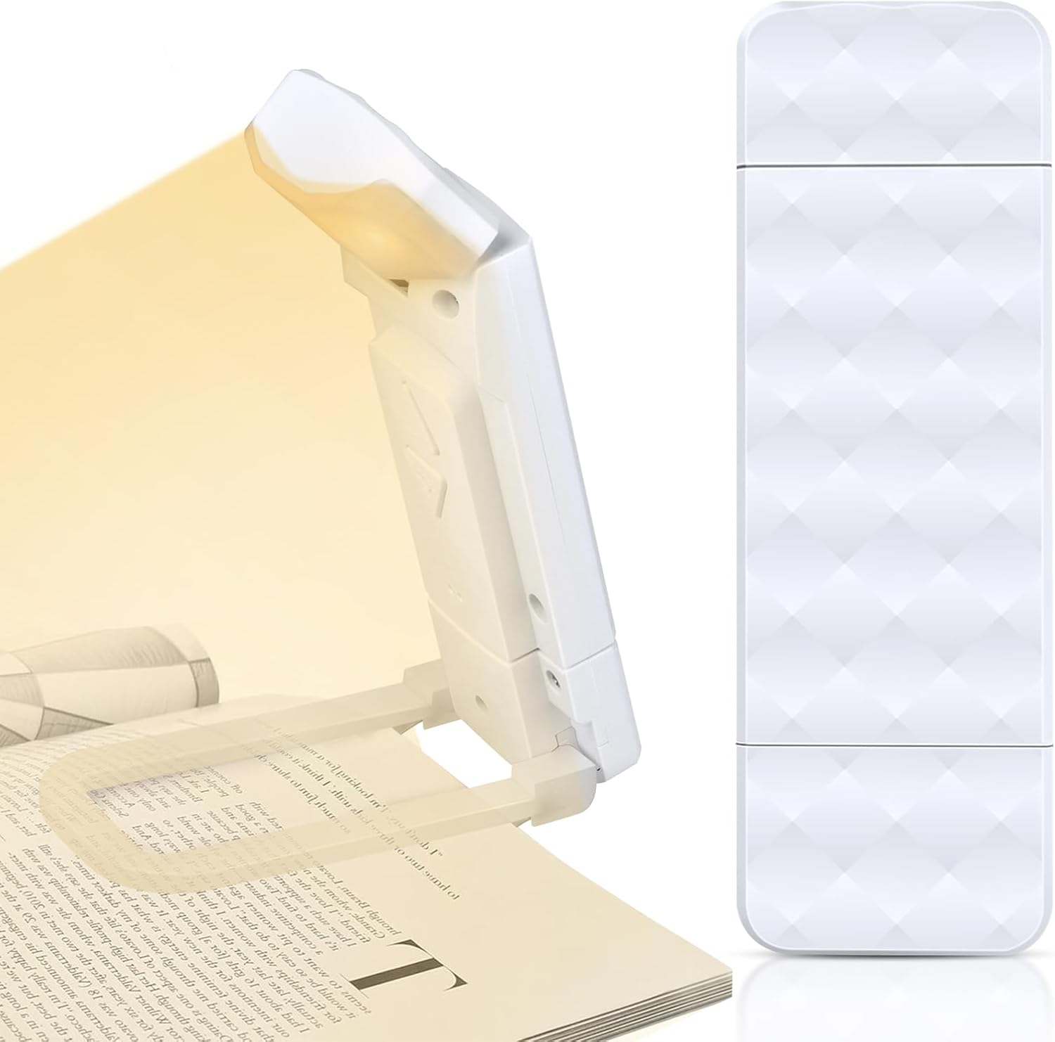 Lampka do czytania LED z klipsem, ładowalna, 3 kolory, 5 poziomów regulacji jasności, lampka nocna USB dla miłośników książek