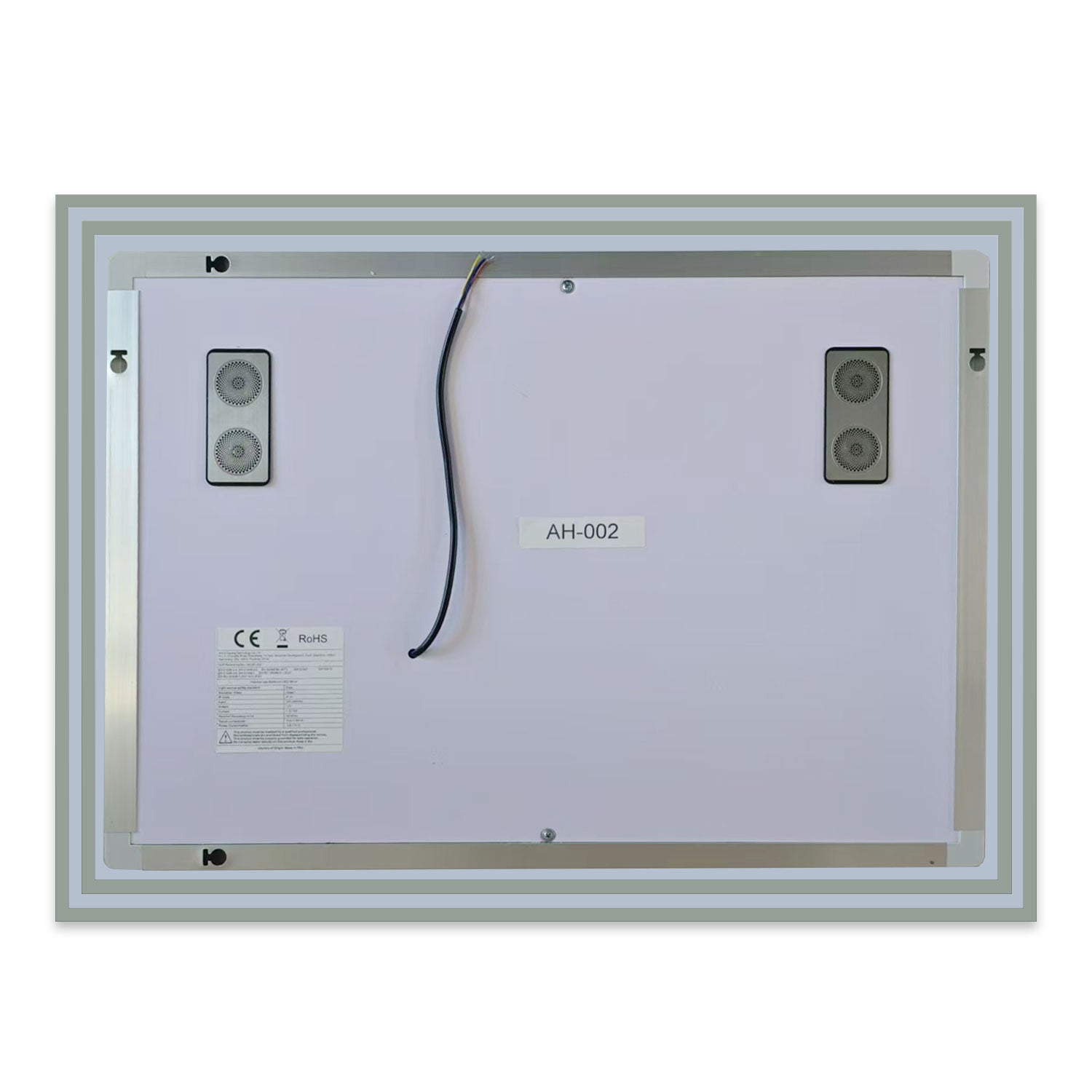 AICA Miroir lumineux 80 x 60cm, bluetooth + 3 couleurs + dimmable + grossissant + anti-buée + mémoire, miroir salle de bain mural - 8