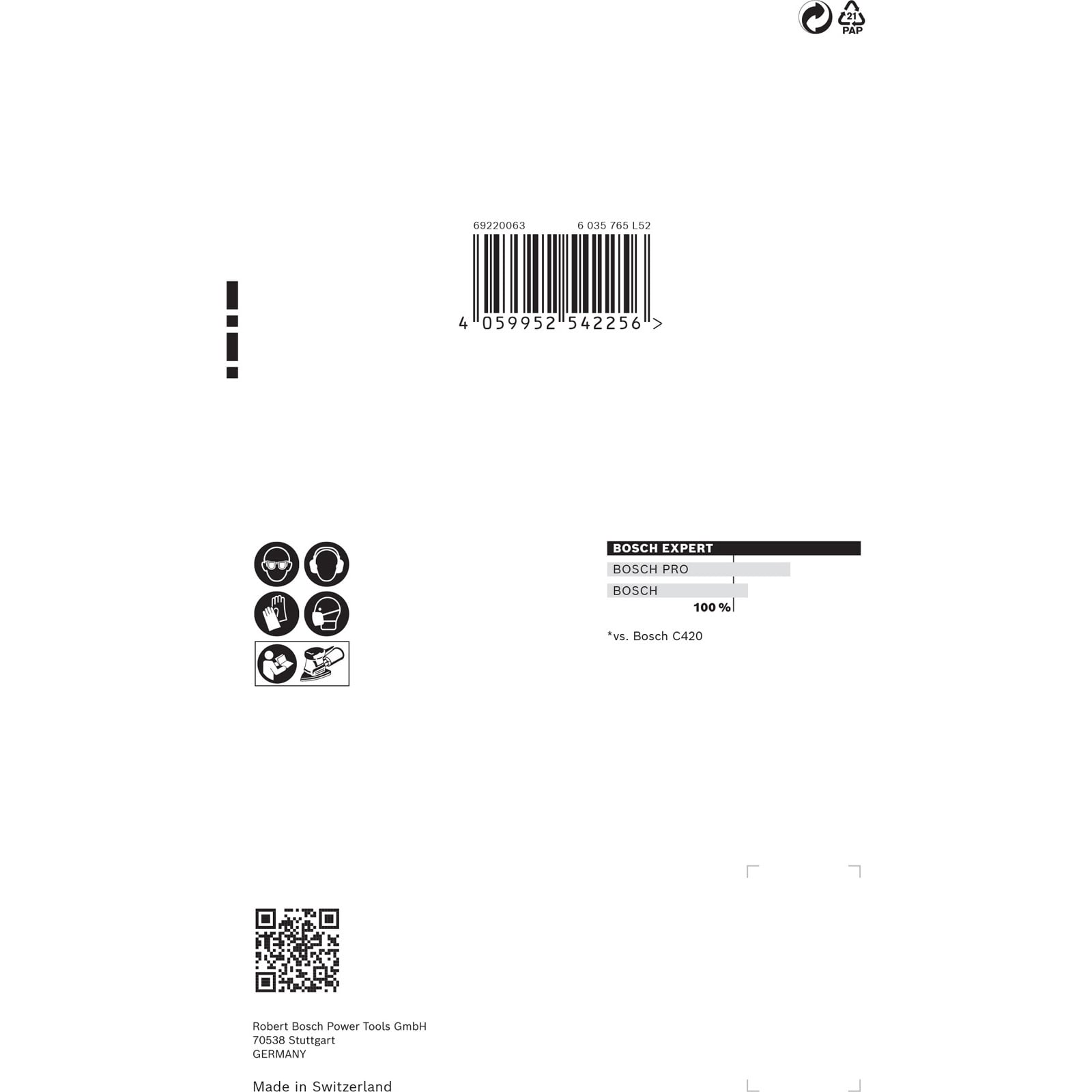 Papel de lija EXPERT C470 con 11 orificios para multilijadoras de 102 x 62 mm, 93 mm, G 80, 10 unidades - 6