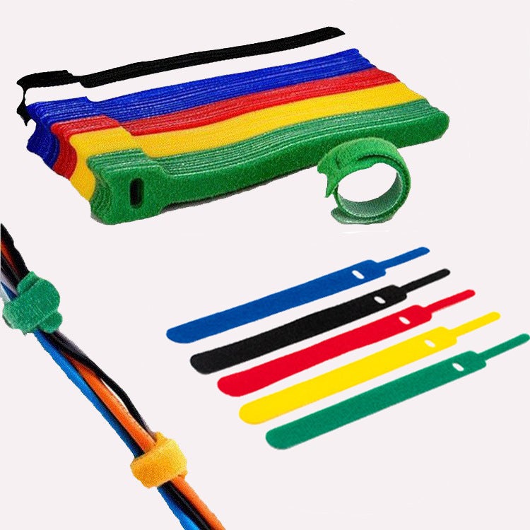 15 M De Cinta De Bridas Reutilizables Con 75 Anillas Metálicas - Ajustable, Se Corta A Medida, Para Organizar Cables, Mangueras, Esterillas De Yoga
