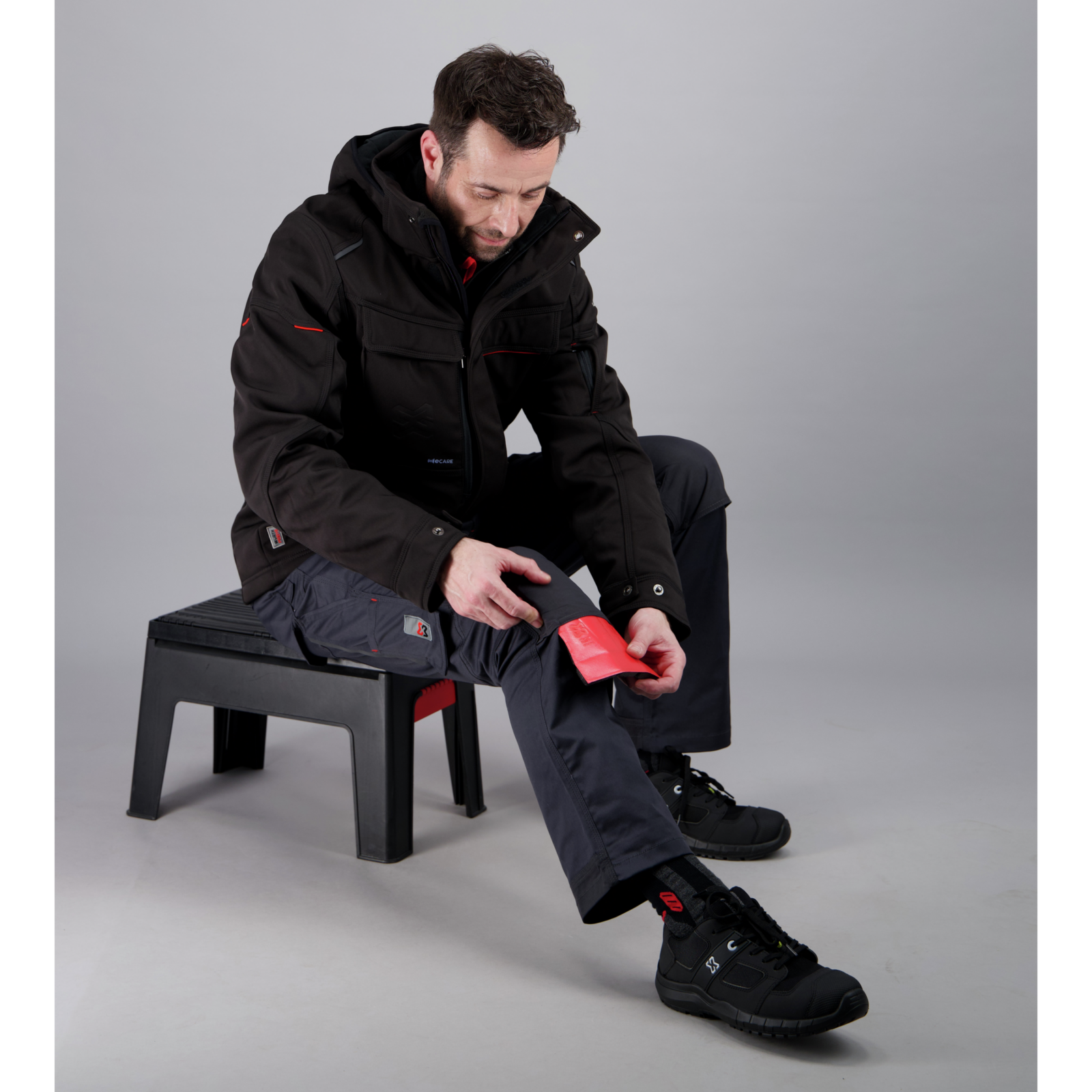 Genouillères de protection noires et rouges Würth MODYF - 6