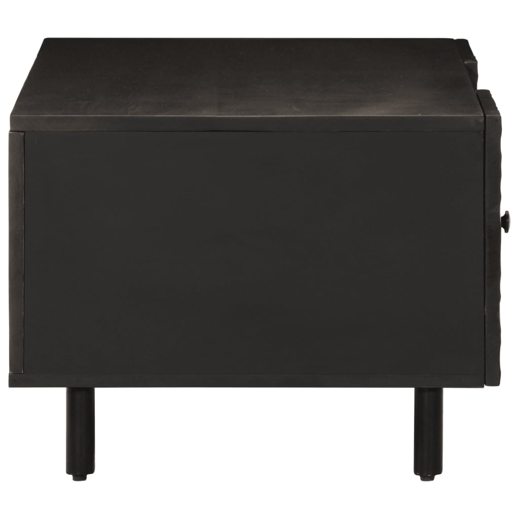 vidaXL Table basse noir 100x54x40 cm bois massif de manguier - 6