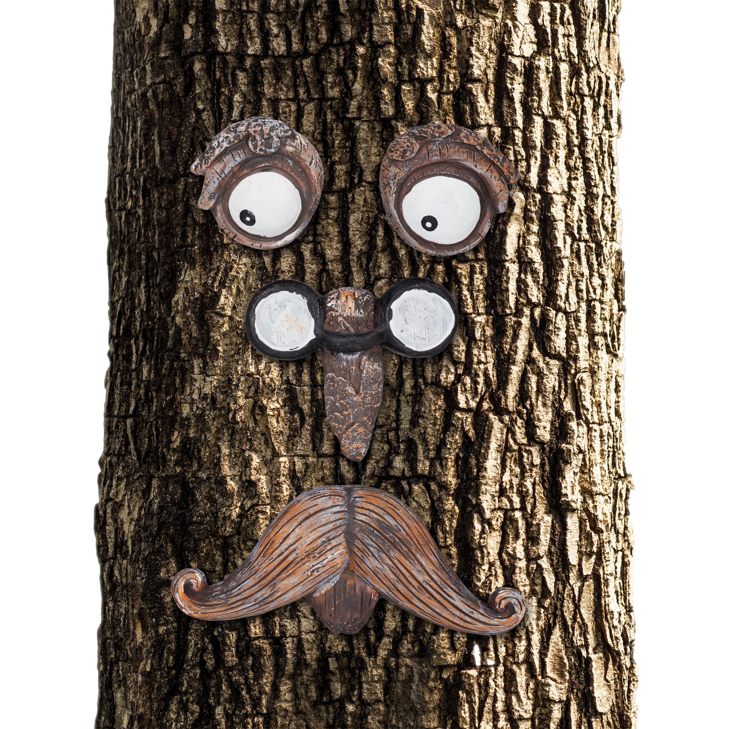 Relaxdays Visage Lapin Pour Arbre - Lot De 5 Pièces Décoration Jardin Mignonne à Suspendre