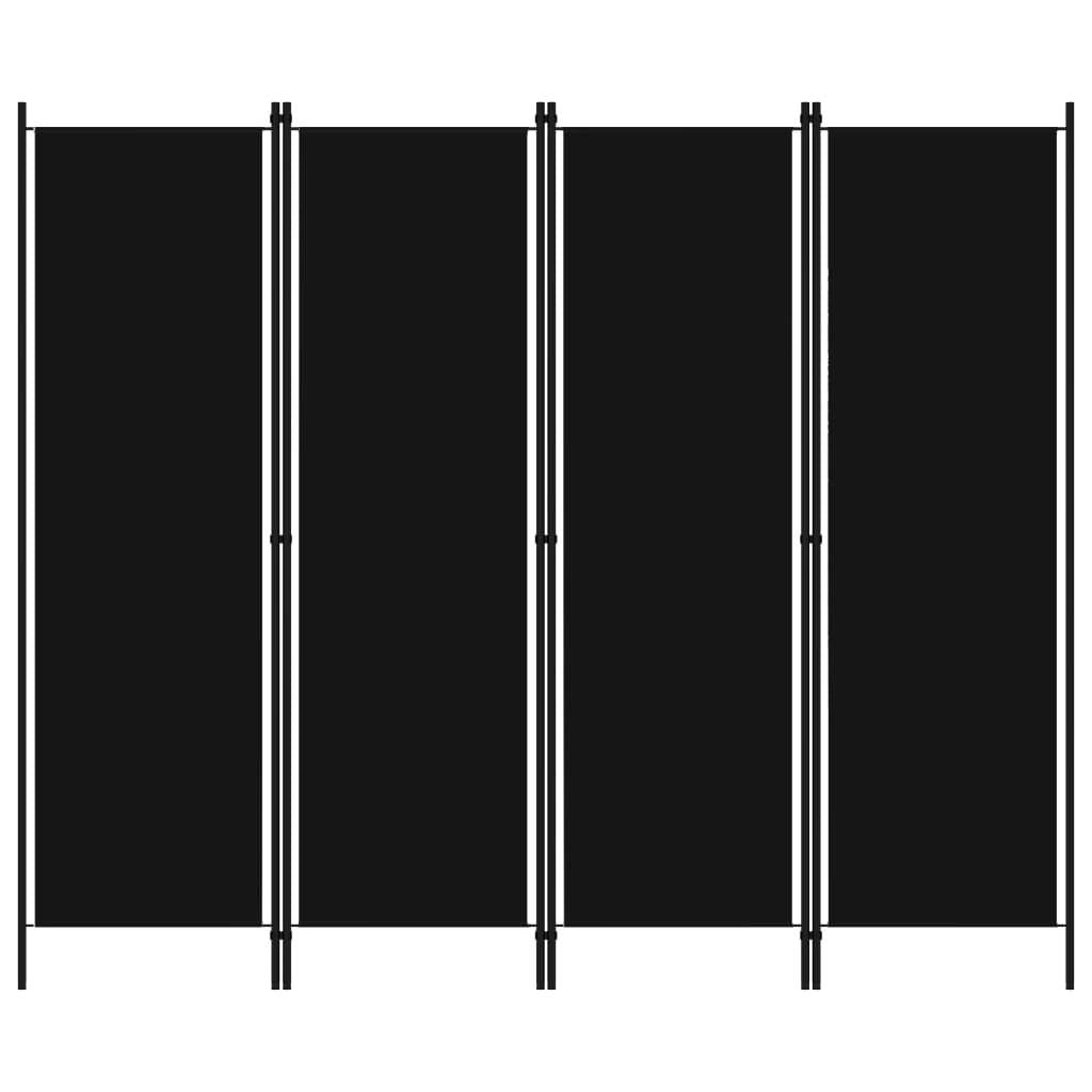 Maison exclusive - biombo divisor de 4 paneles negro 200x180 cm