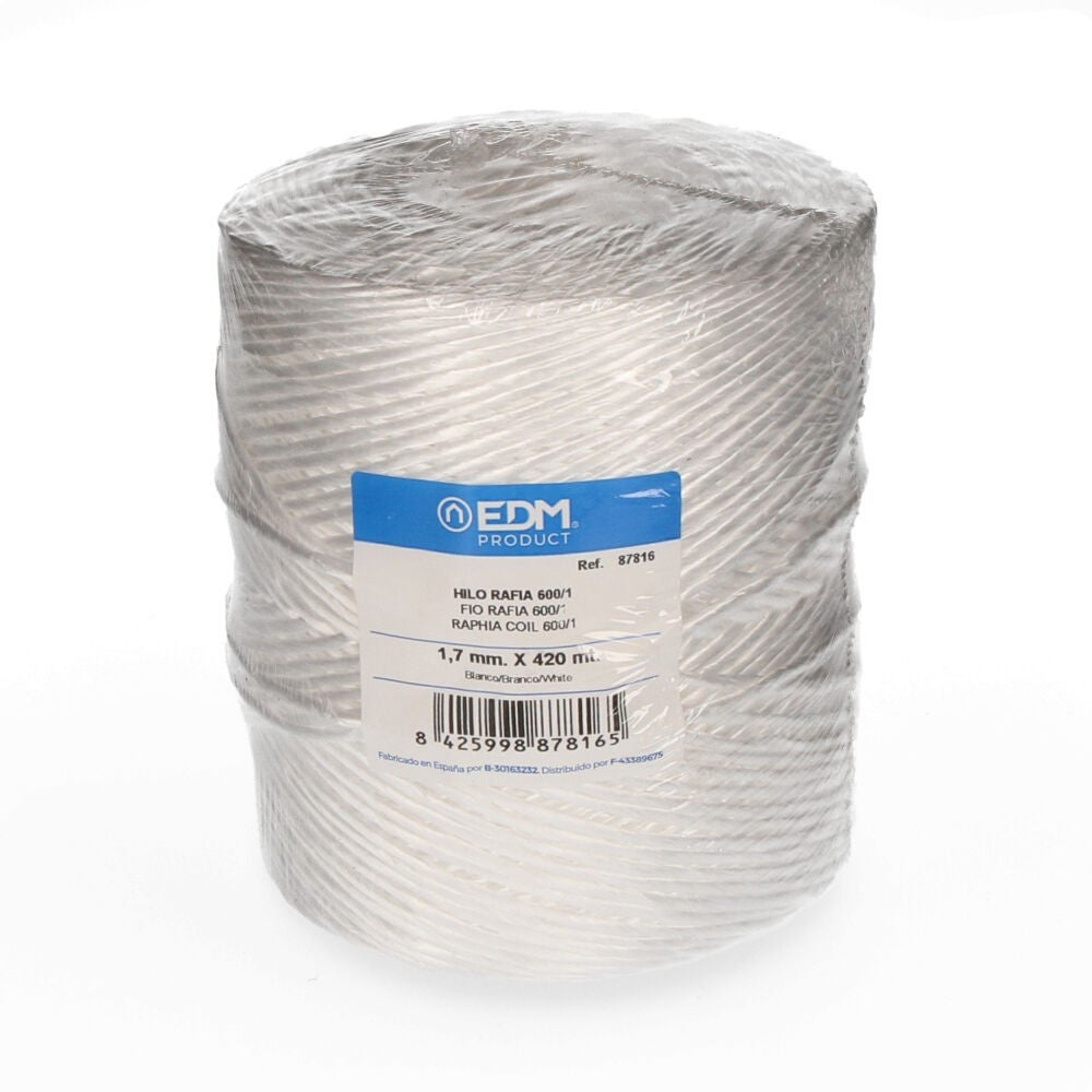 Hilo Rafia HILO RAFIA 600/1 BOBINA 750g/420m BLANCO EDM | Leroy Merlin