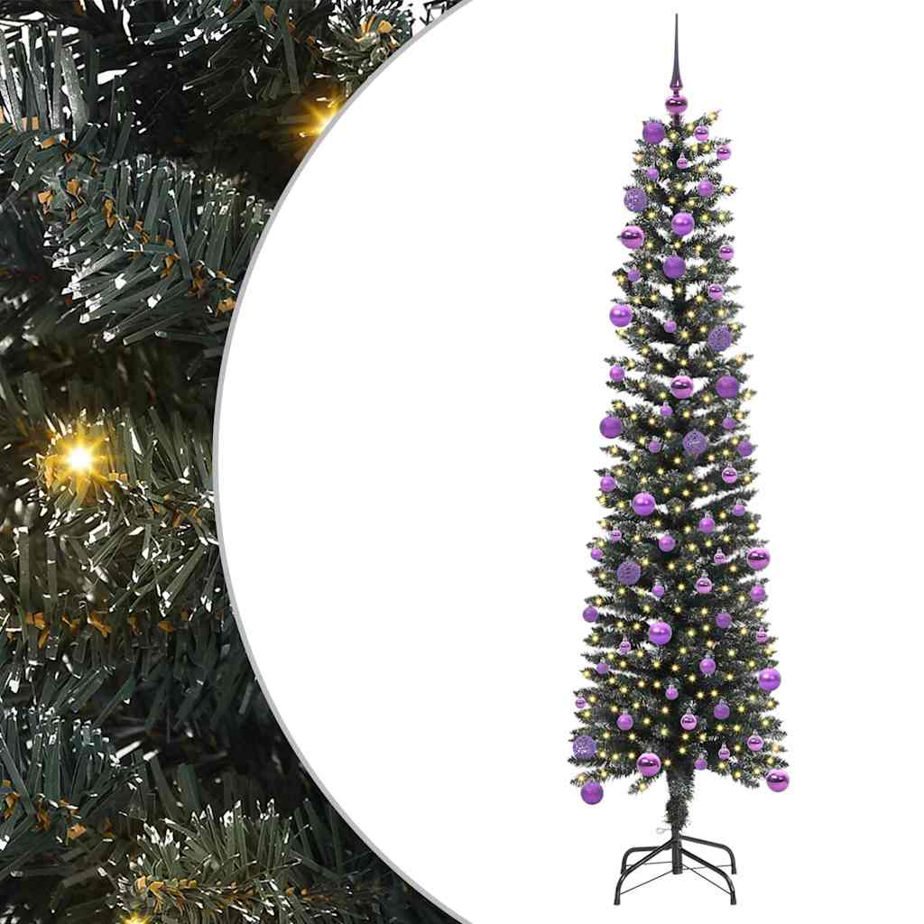 Sztuczna choinka z 300 diodami LED Zielony 50,5 x 50,5 x 180 cm