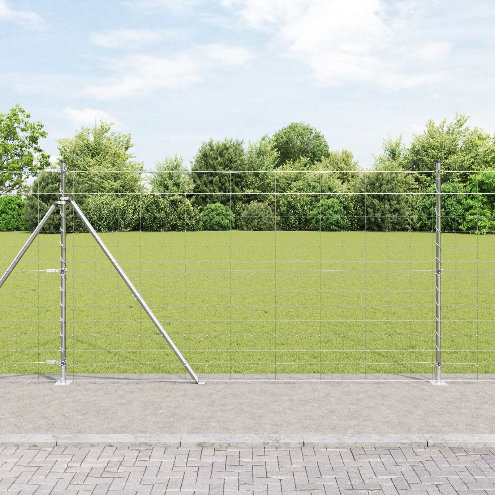 Słupek ogrodzeniowy. Galwanizowany 50 x 1,4 m Stal vidaXL