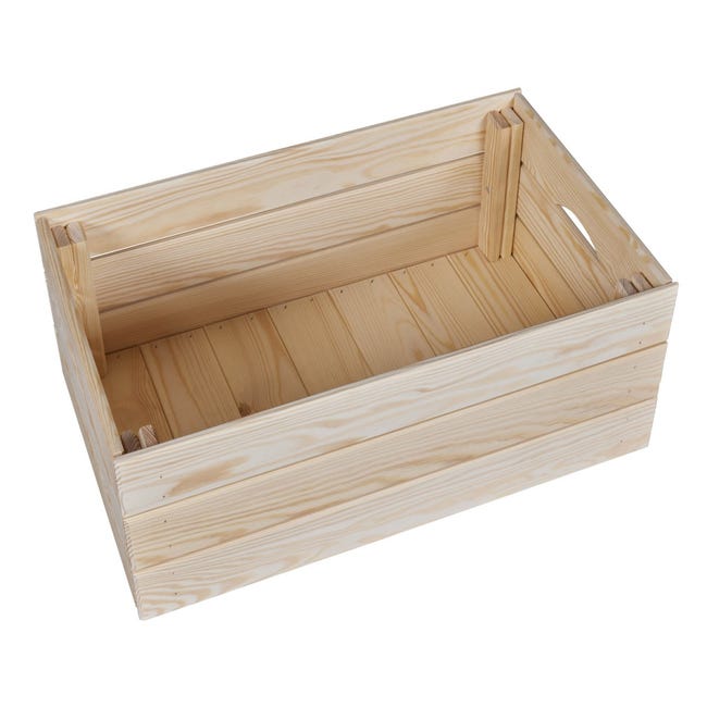 KIRIGEN Scatola Di Legno Con Maniglia Portatile Per L'organizzazione Della Casa Scatole Di Legno Agricole, Scatole Di Stoccaggio, Scatole, Set Di 3 Colore Naturale : Amazon.it: Casa E Cucina