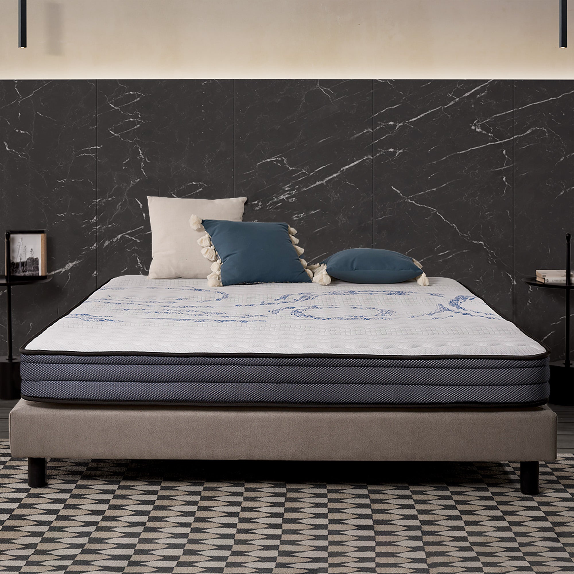 Pack 2 Colchones Perfectsleep 90x190 cm - Espuma viscoelástica HR - Blue Latex - Espesor 15 cm - 7 Zonas - Transpirable - Hipoalergénico - 3