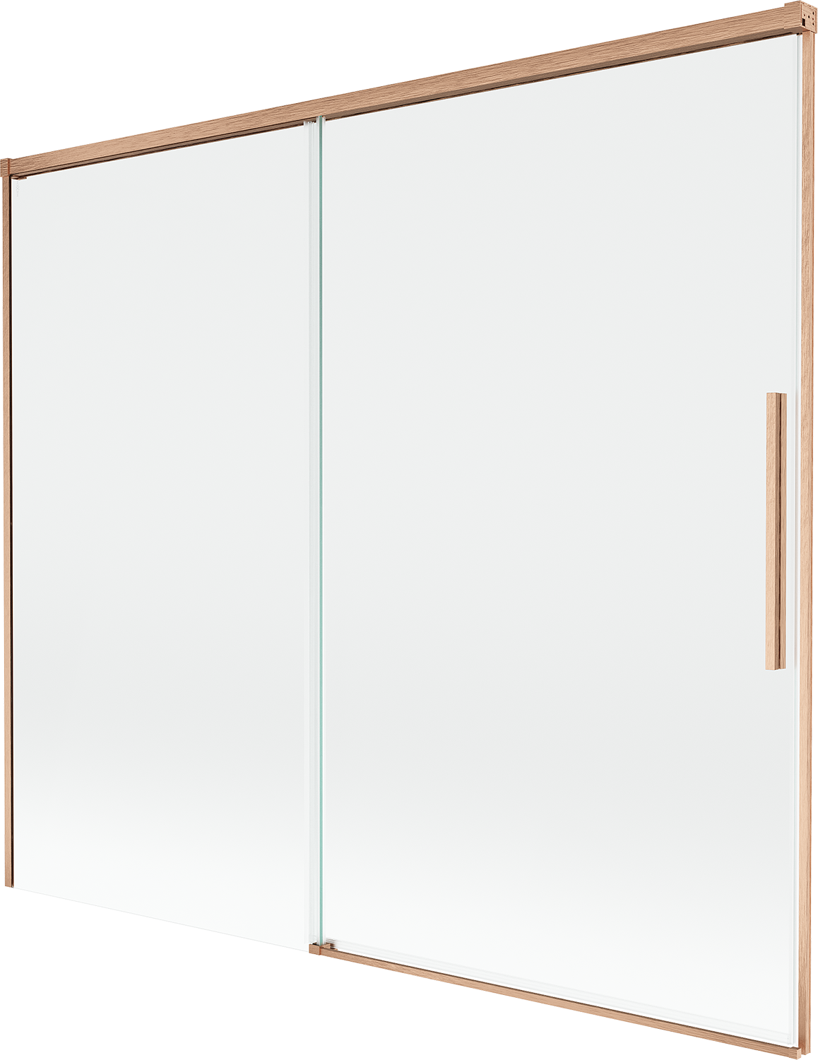 Mexen Rox parawan nawannowy 2-skrzydłowy rozsuwany 180 x 150 cm, transparent, miedź szczotkowana - 8C9-180-001-65-00