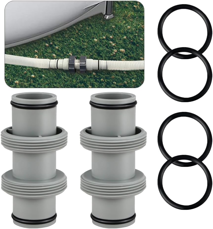Złącze węża basenowego 38 mm, do złącza węża Ø 38 mm, adapter węża basenowego do Intex Coleman (2 sztuki)