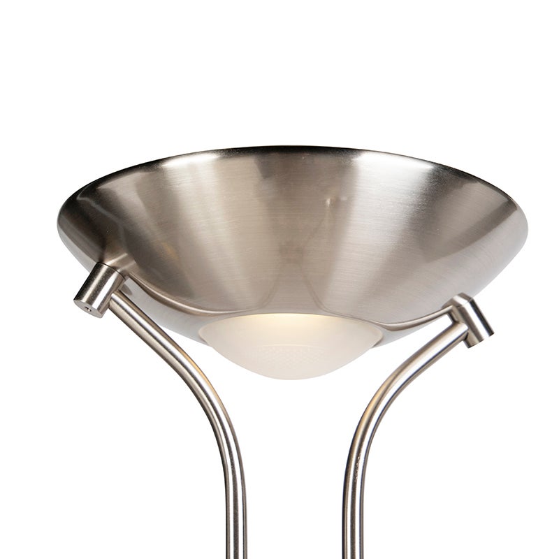 LED Dimmable Lampadaire eclairage indirect variateur inclus diva - H 1800 mm - Acier - Moderne - Éclairage intérieur - Salon I Chambre I Cuisine I - 6