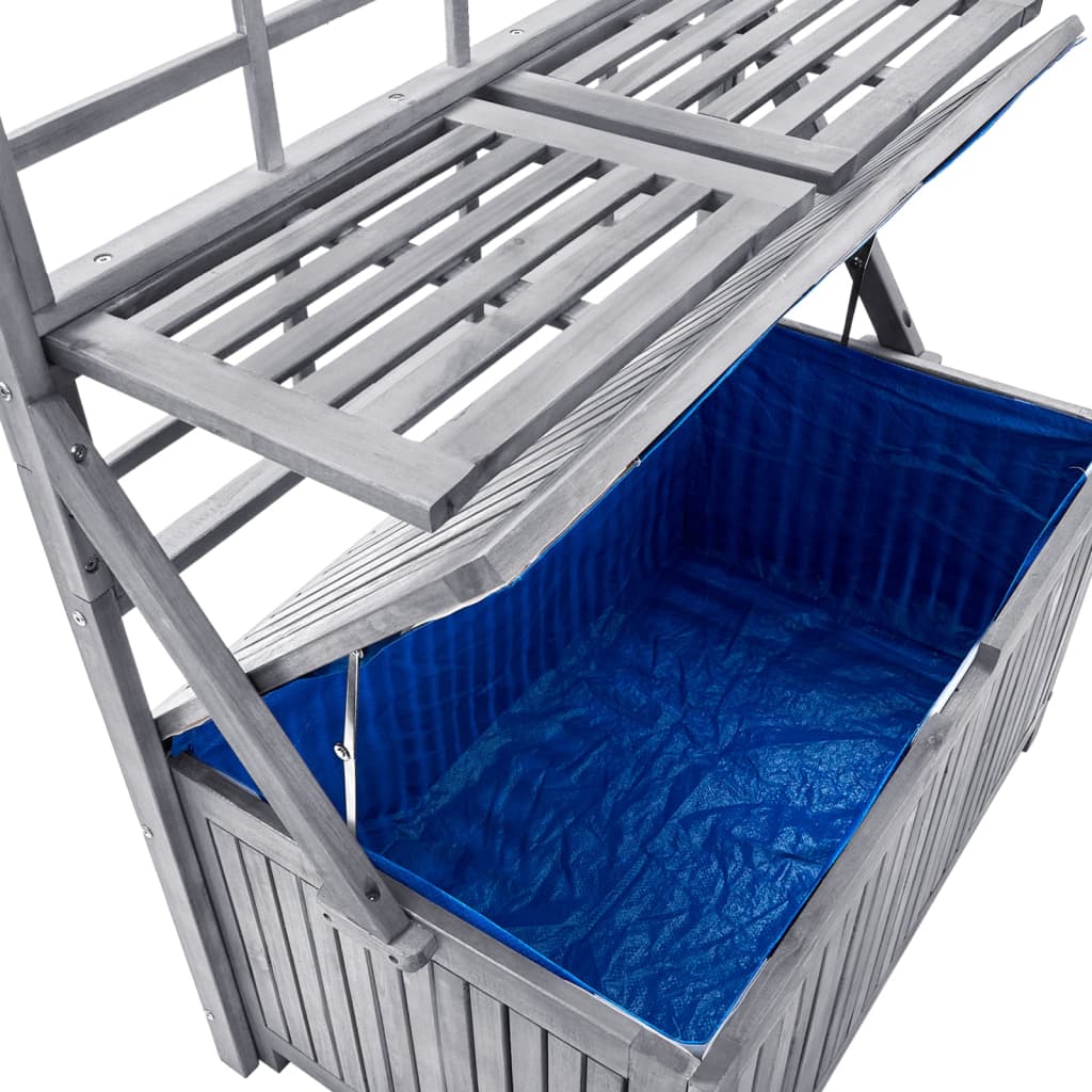 Maison Exclusive - Contenitore con Traliccio Grigio 99x55x160 cm in Legno Acacia - 7