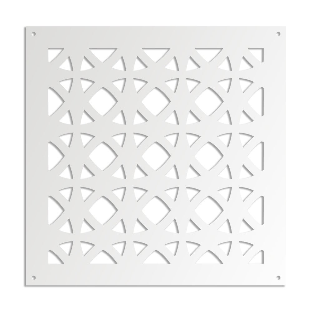DARKSIDE - Panel perforowany z PVC - Osłona przeciwsłoneczna - Rozmiar 73x73 cm - Grubość 1 cm - Kolor BIAŁY