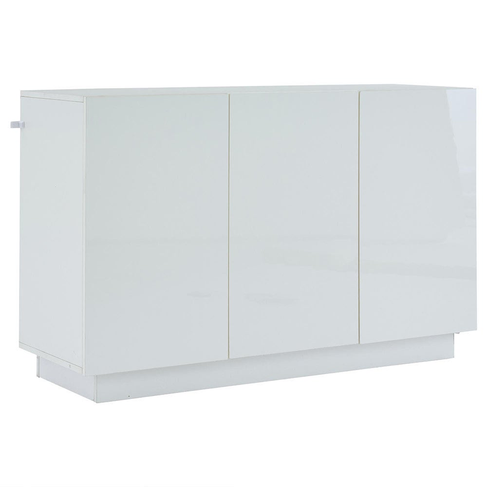 Bufet z wysokim połyskiem, podstawa z oświetleniem LED, komoda, szafka przedpokojowa 120x40x75 cm - 5