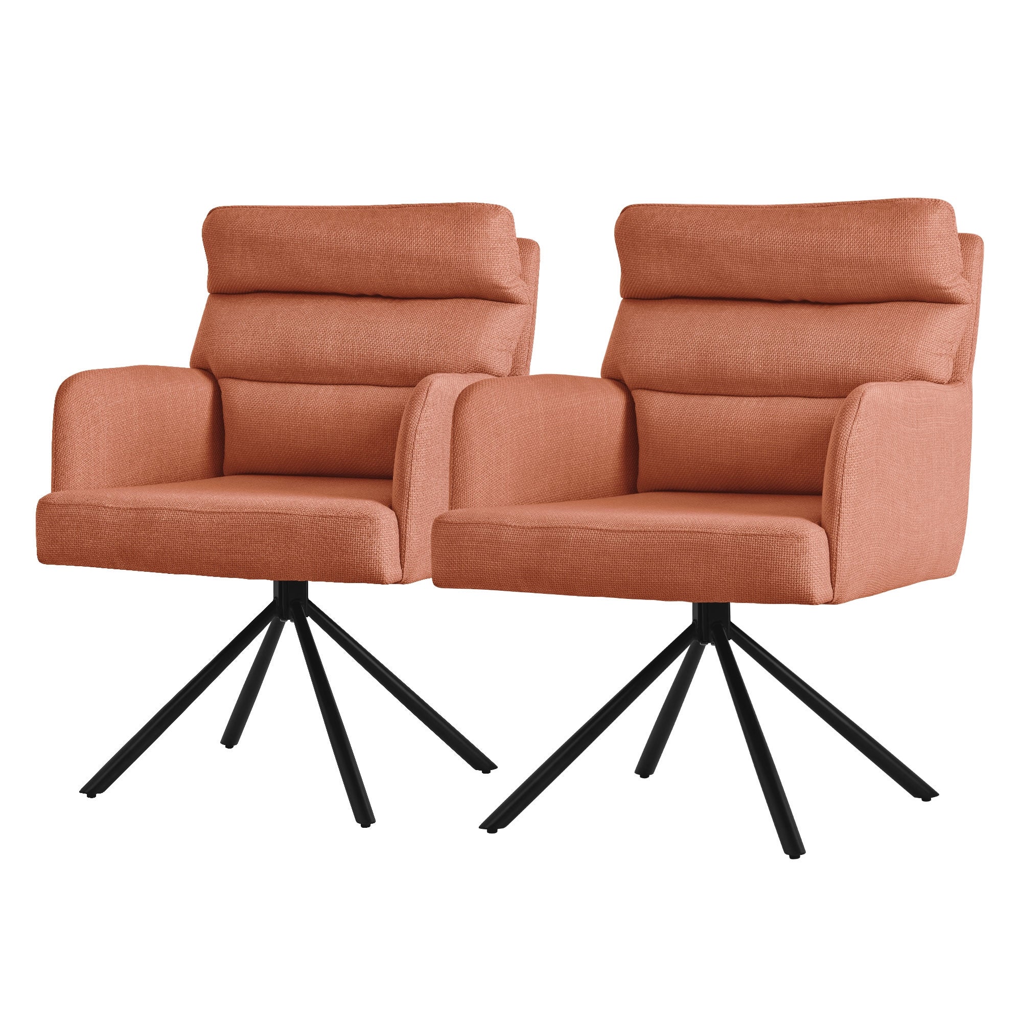 2-osobowe krzesło do jadalni obrotowe, tapicerowane Krzesło obrotowe 180 stopni Fotel