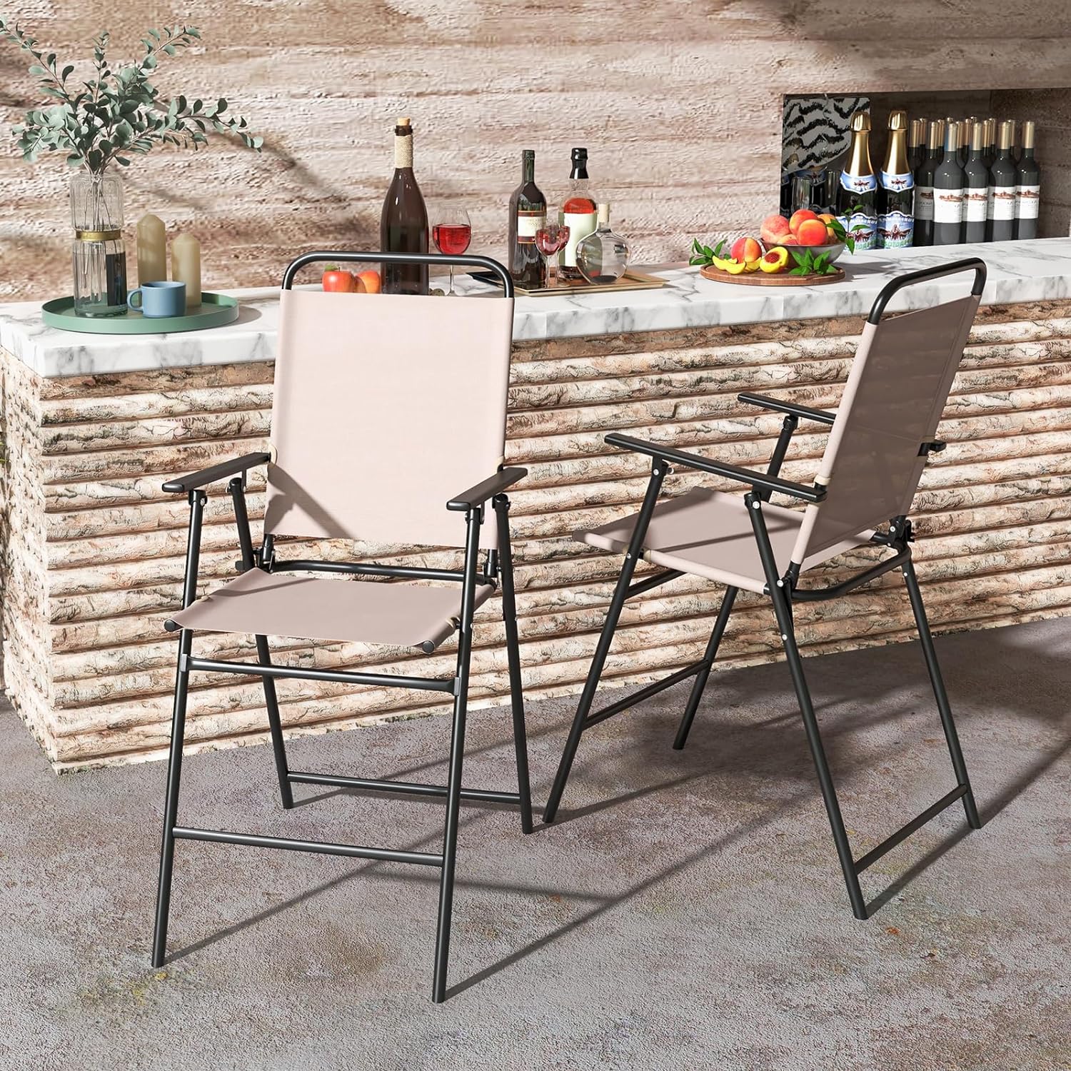 Clp Set De 2 Taburetes Cork En Simil Cuero Gris 51x47x88 Cm Con Ofertas