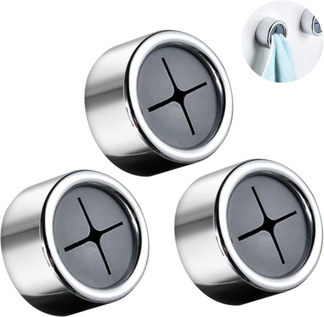 3-częściowy wieszak na ściereczki - samoprzylepny wieszak na ściereczki - okrągły uchwyt na ściereczki kuchenne z tworzywa ABS, nie wymaga wiercenia -