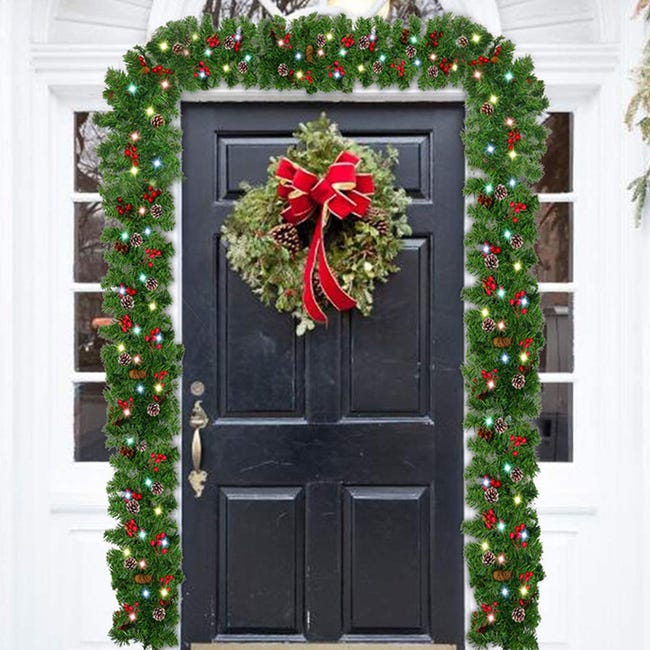 JAATA Ghirlanda Natalizia 270c,Ghirlanda Di Natale Artificiale Con - Foto 4