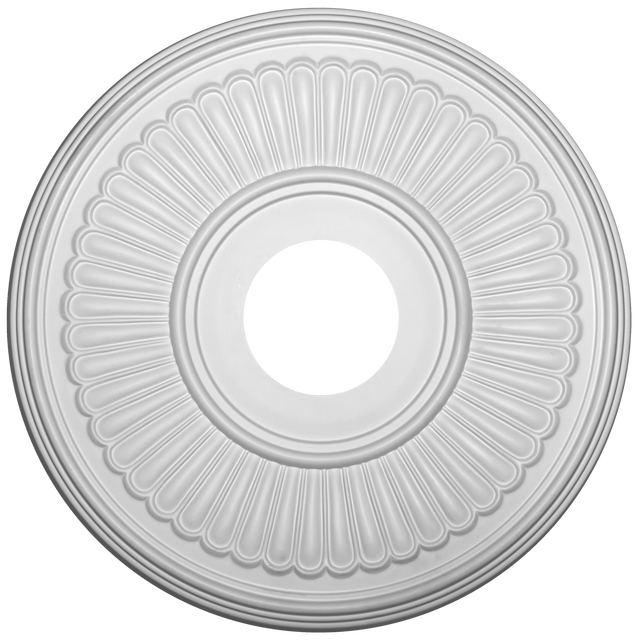 S047 ROSACE de plafond SARMIS diametre 40,4 cm - Polyuréthane haute densité - Blanc