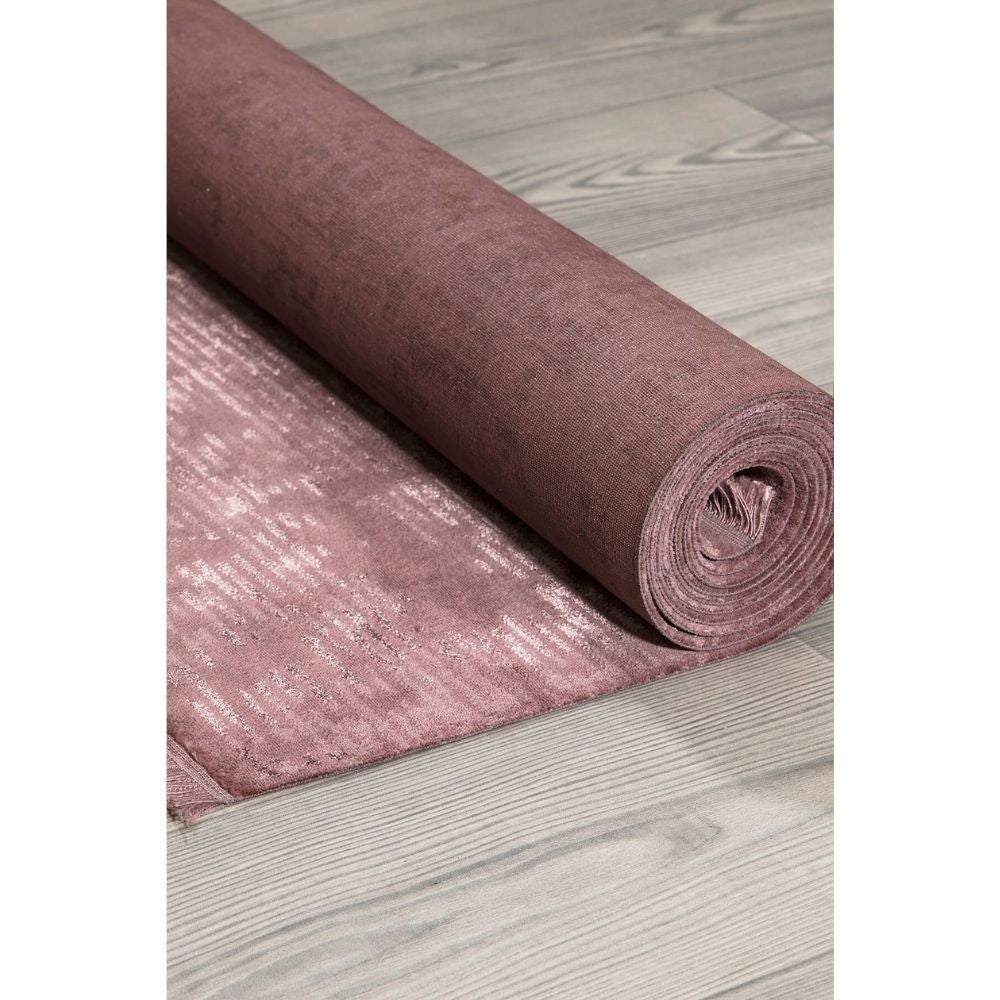 Tappeto antiscivolo vintage bambù 120x180 colore rosa - 3