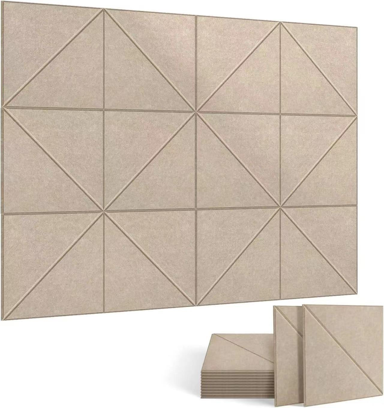 Zestaw samoprzylepnych paneli akustycznych wyściółka dźwiękochłonna z poliestru panele ścienne dźwiękochłonne o wysokiej gęstości x cm morelowe